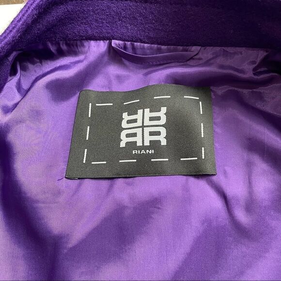 Riani Purple Two Piece Wool Skirt Suit set - Picture 8 of 14